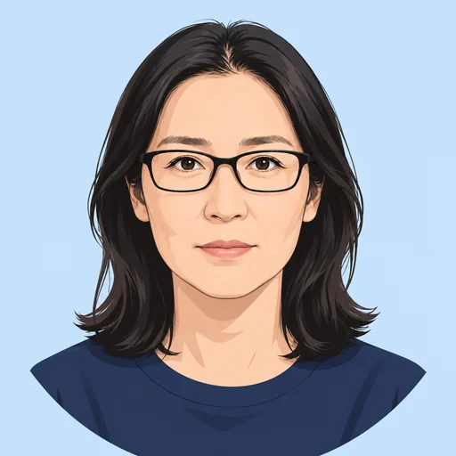 アイコンメーカーで架空の女性の写真から作成したアニメ風プロフィールアイコン