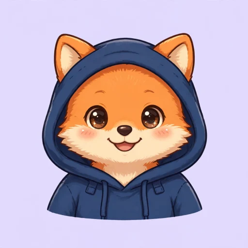 フード付きパーカーのキツネのプロフィールアイコン