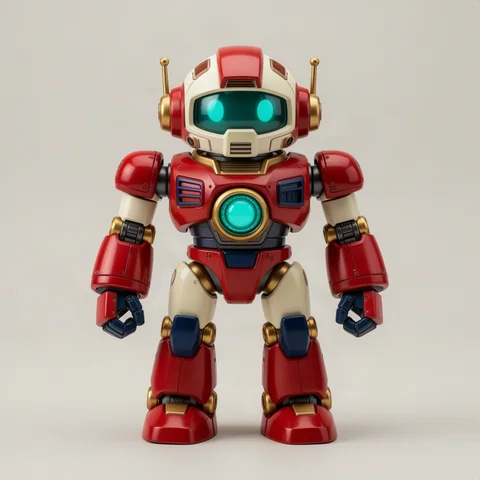 ドット絵のマス数比較に使う赤いロボットの元イラスト